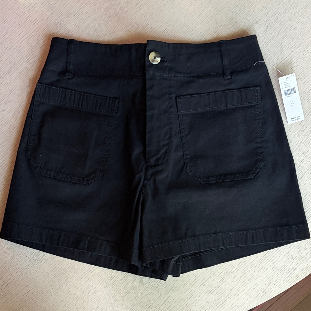 Maeve by Anthropologie High-Rise Black Pocket Shorts
